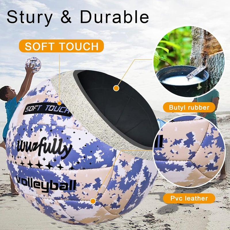 Wuzfully Volleyball Official Size 5,Soft Volleyballs for Backyard Beach Park Play Games Practice Volleyball for Beginner Teenager(Best Gift) - Image 5
